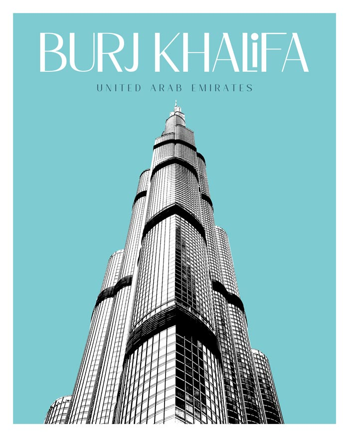 Burj Khalifa - Retro Pop Art - Shop