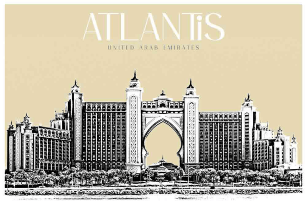 Buy Atlantis Retro Pop Art Landscape - High Quality Prints