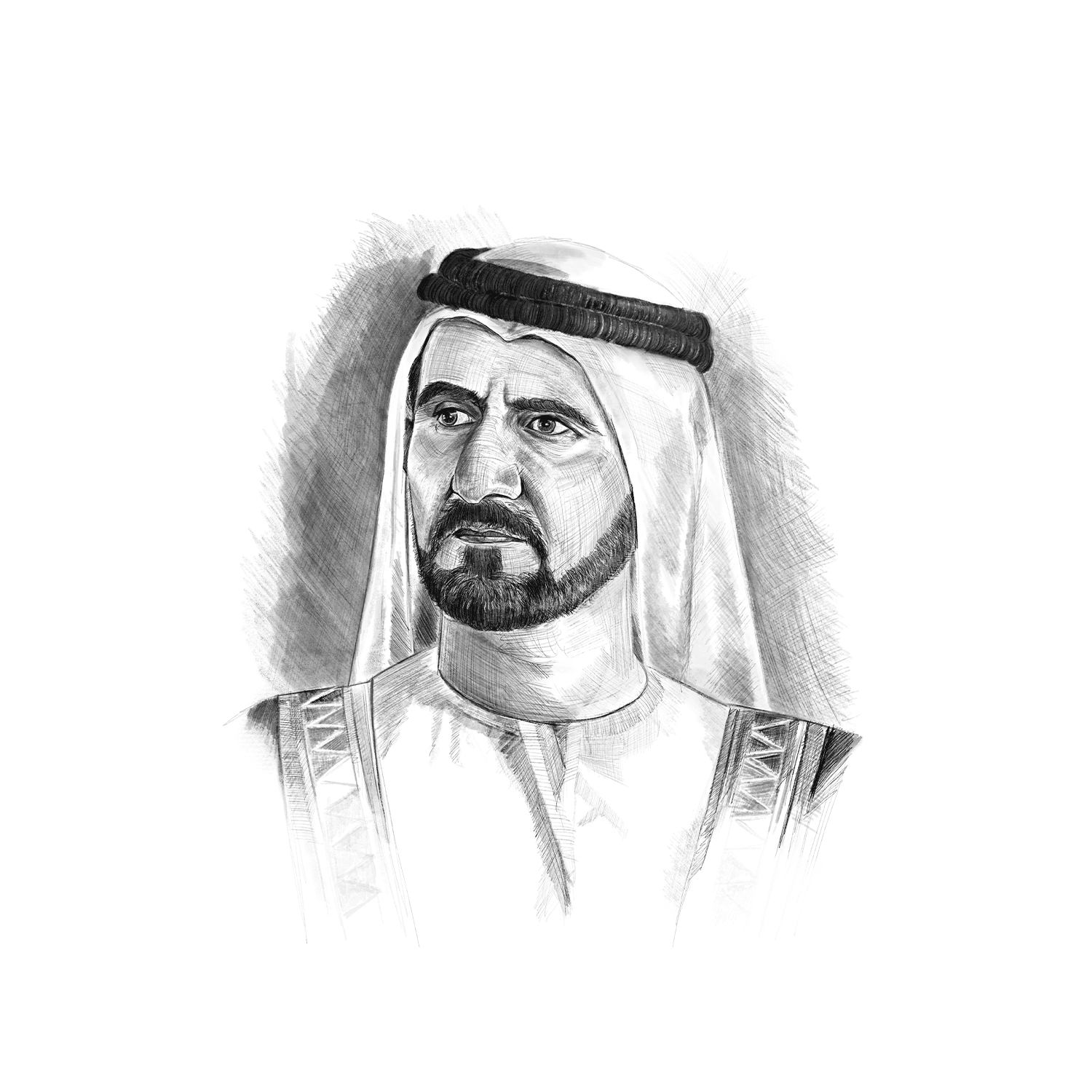 Official Portrait Of His Highness Sheikh Mohammed Bin Rashid Al Maktoum 