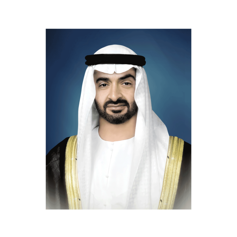 Official Portrait Of His Highness Sheikh Mohamed Bin Zayed Al Nahyan Retro Art Shop 