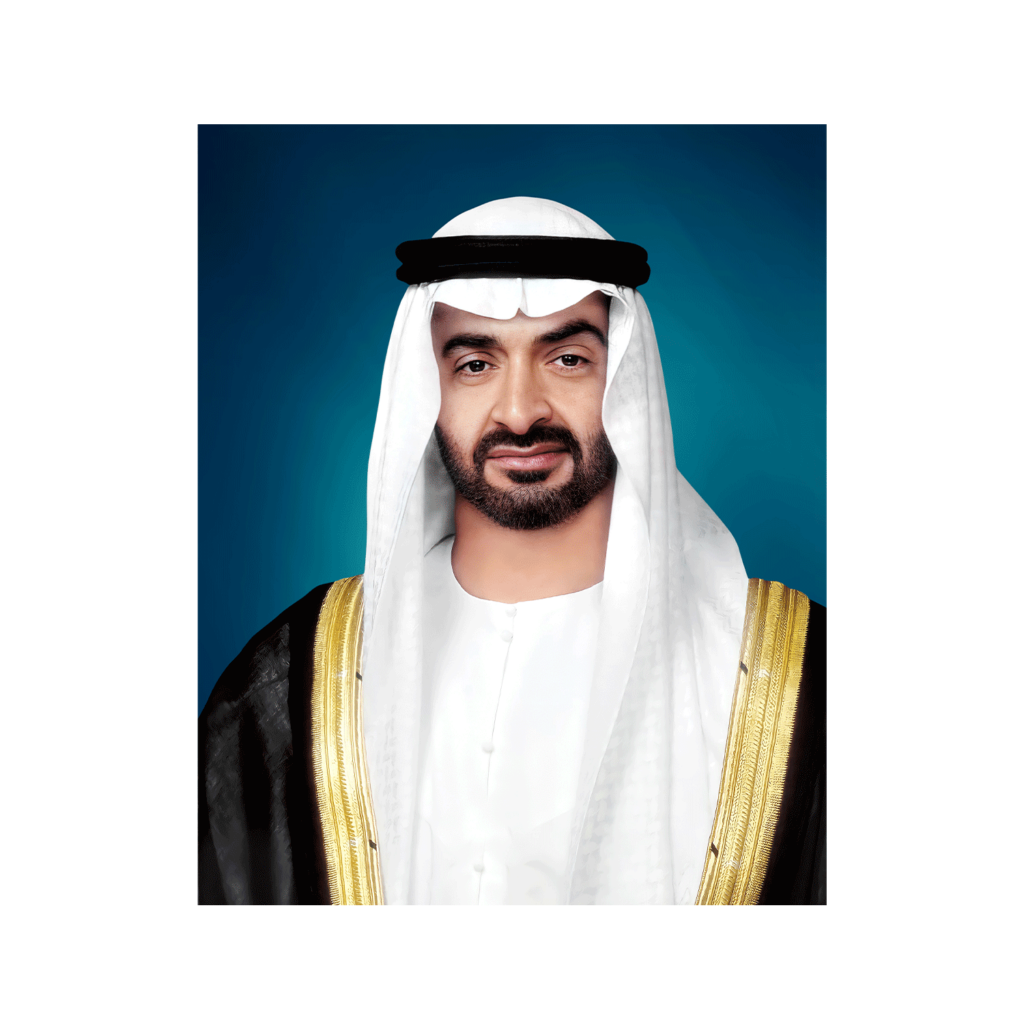 Official Portrait of His Highness Sheikh Mohammed Bin Zayed Al Nahyan Blue Shop