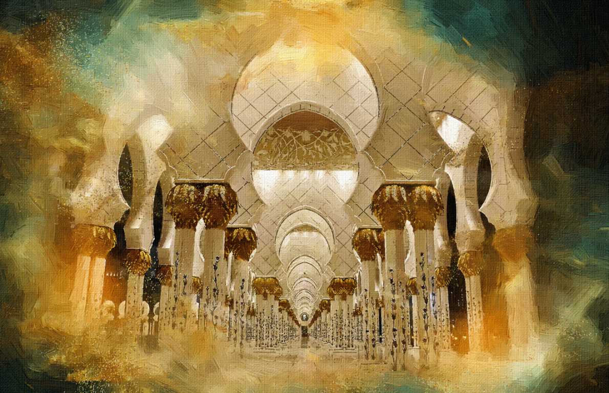 Abu Dhabi Mosque Islamic Print