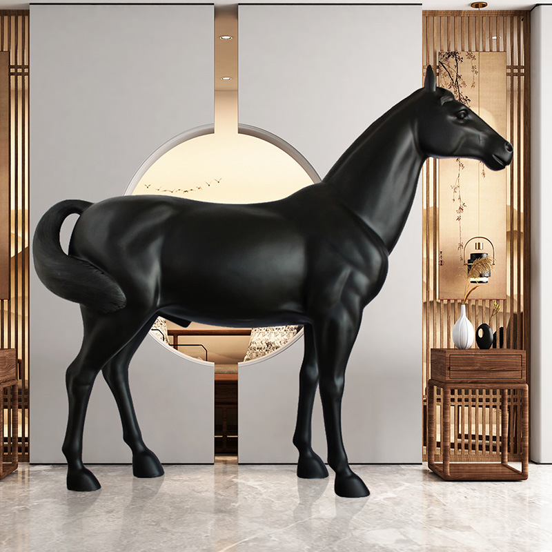Black Horse Sculpture