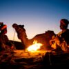 Bonfire in Desert