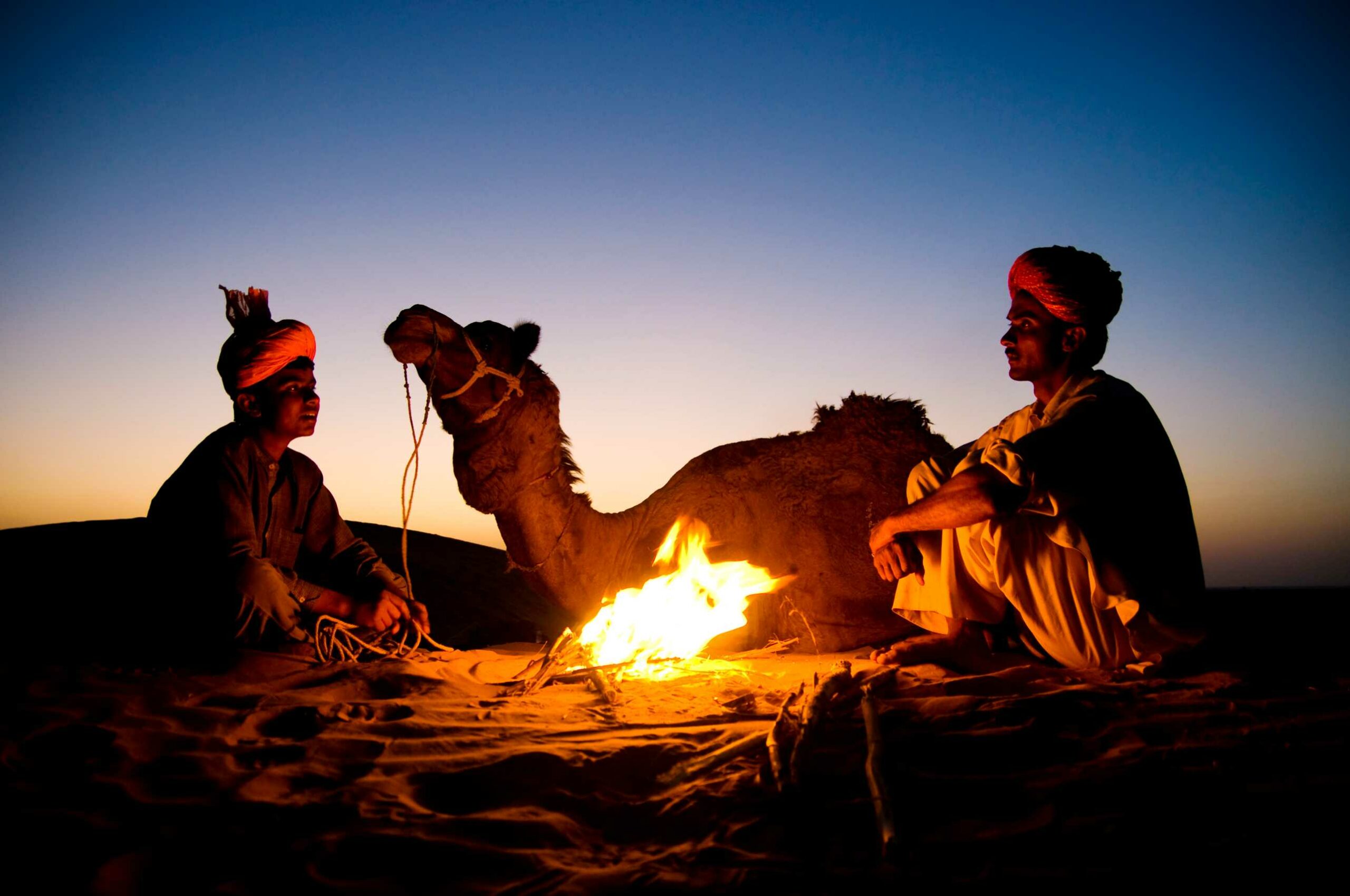 Bonfire in Desert