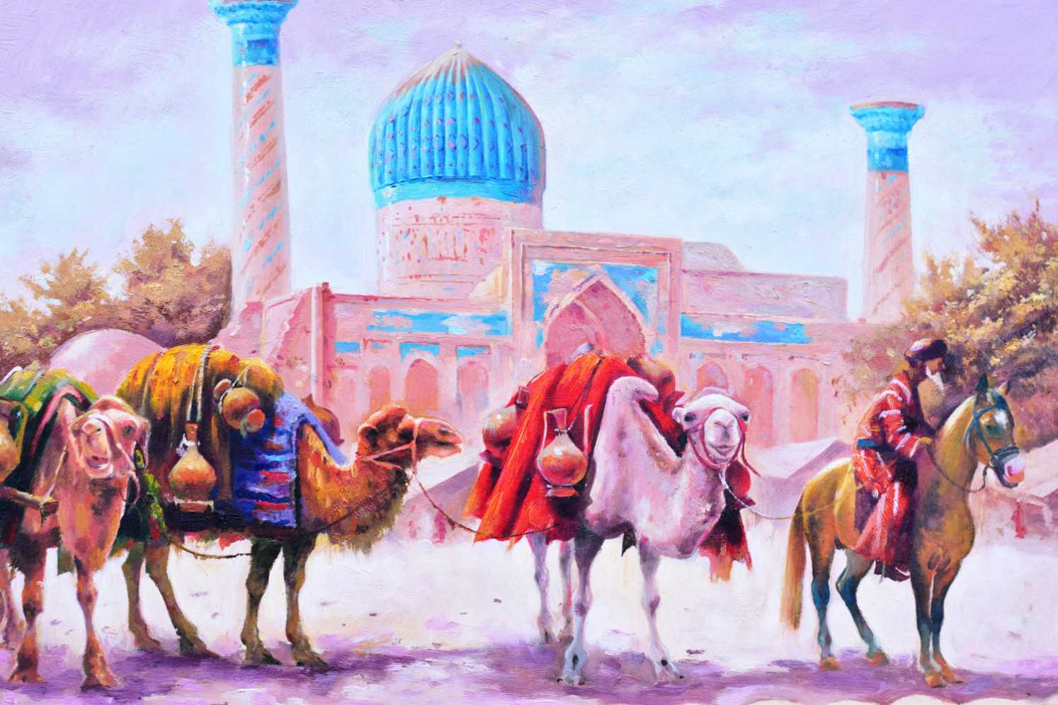 Camel Caravan Islamic Print