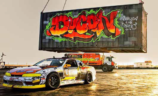 Car race - graffiti art