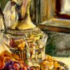 Classic realistic still life with grapes