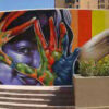 Colourful child art - graffiti wall art