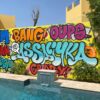 Colourful spray art