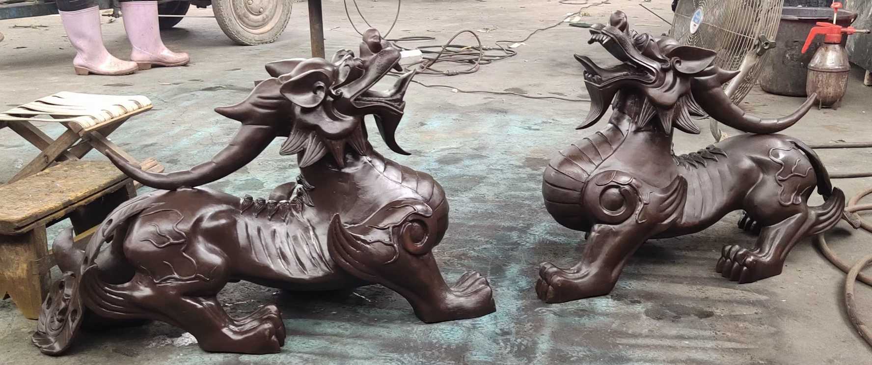 Dragons in Bronze Colour