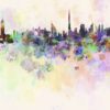 Dubai Skyline colour splash