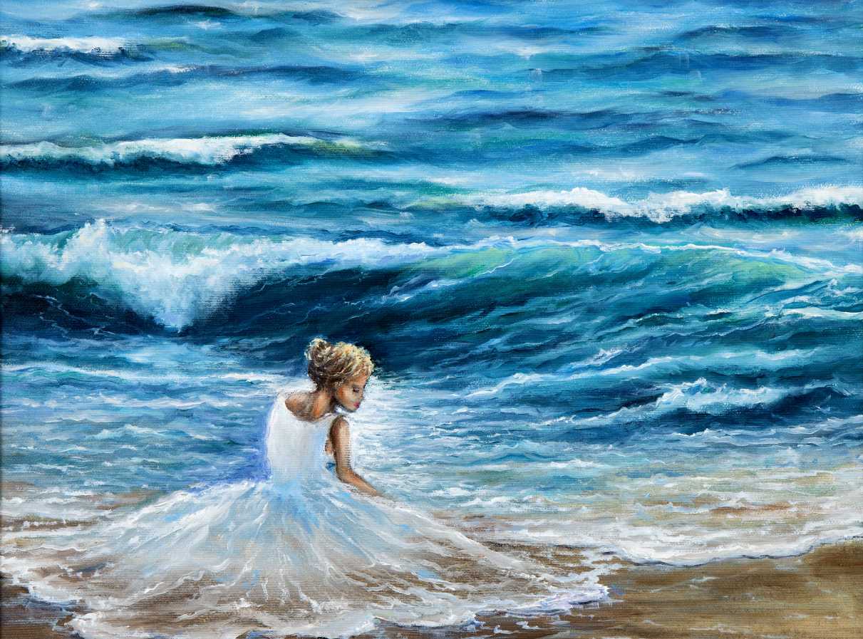Girl in the sea