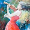 Girl playing the violin