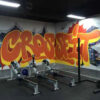 Gym crossfit graffiti wall art