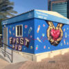 Health care wall graffiti art