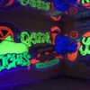 Neon glow in the dark - Graffiti wall art