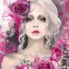 Pink rose fantasy portrait