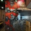 Red duotone buddha