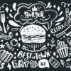 Restaurant Wall Typography
