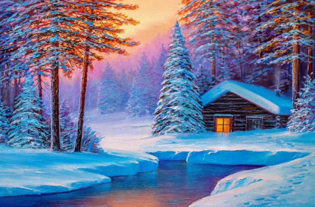 Snow Outside House Fine Art Print - ArtSmiley