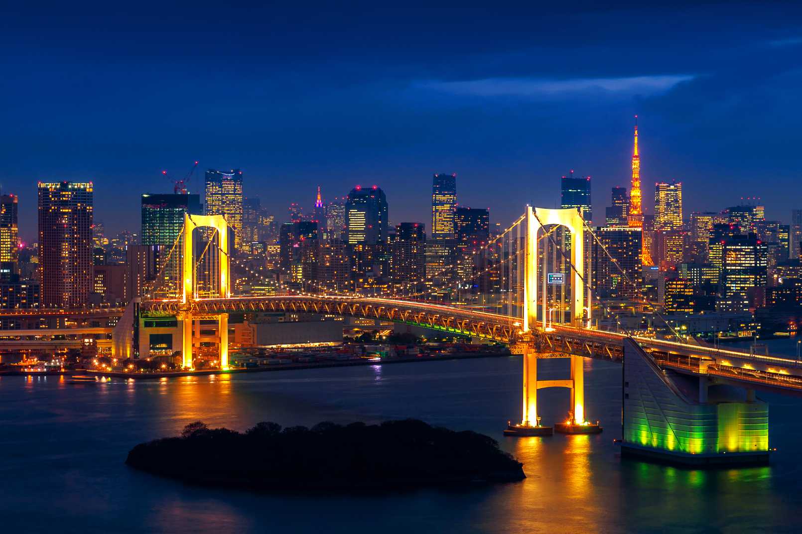 Tokyo Skyline Bridge Photography Print - ArtSmiley