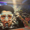 Underwater graffiti pop art