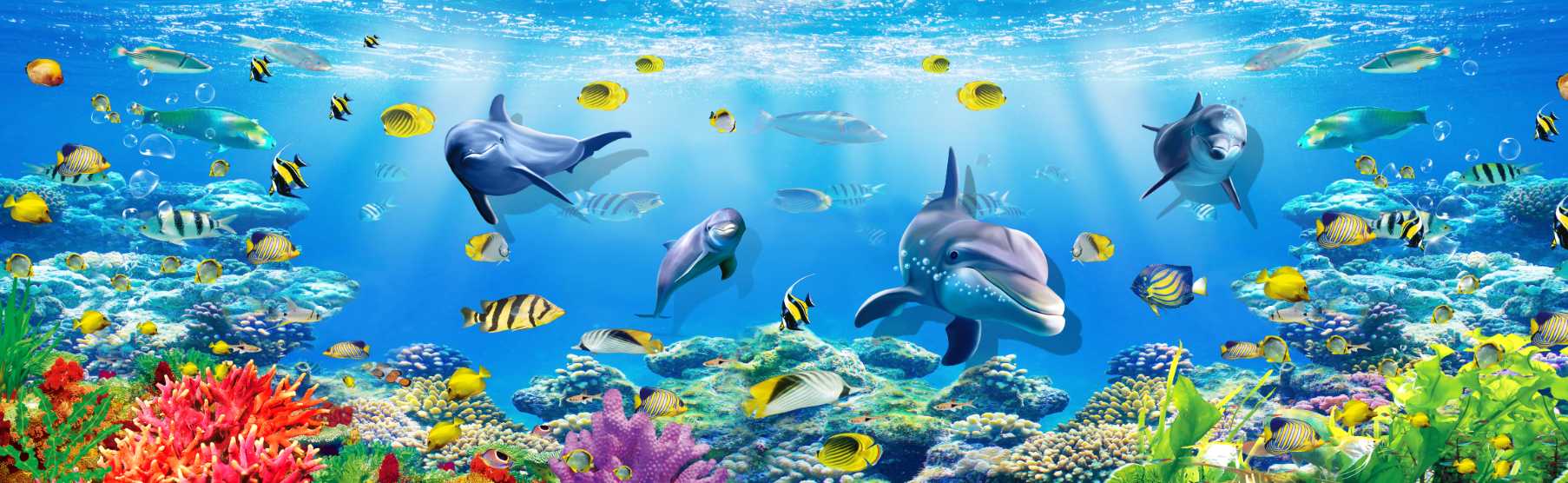 Underwater Scenery Wallpaper Print