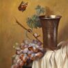 Vintage cup and grape