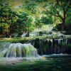Waterfall In Forest Landscape