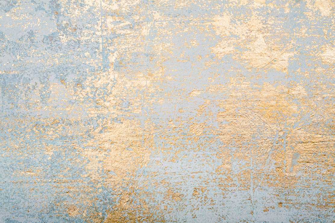 White and Gold Abstract Print