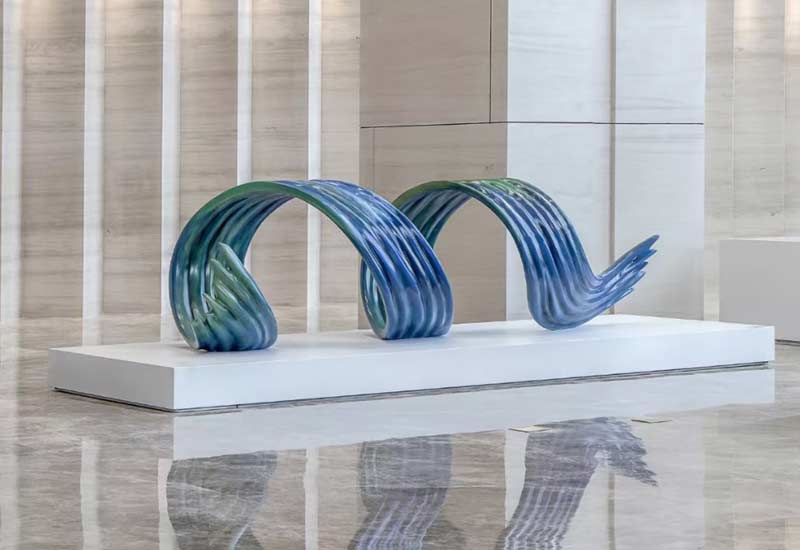 Abstract Wave Sculpture for Hospital