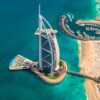 Aerial View the 7 Star Hotel in the Middle East