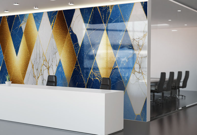 Trendy Marble Ceramic Glass Printing for Office