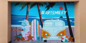 Art Smiley’s Captivating Beach Theme Wall Mural in Ras Al Khaimah