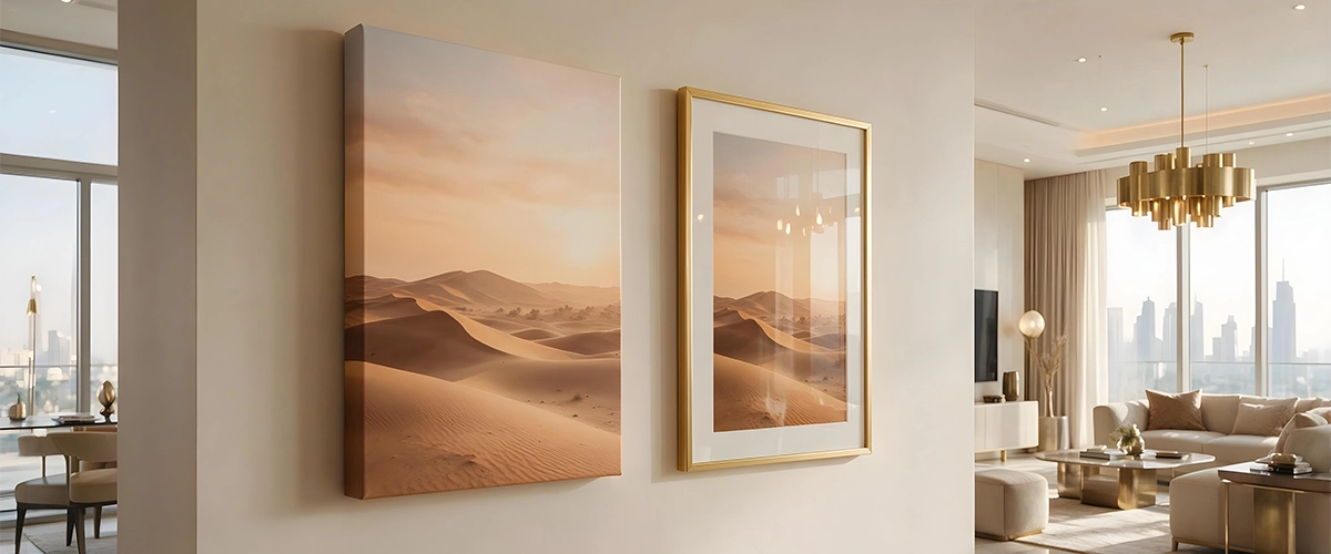 Canvas Prints vs Framed Wall Art: Which Is Actually Better for a Dubai Home?